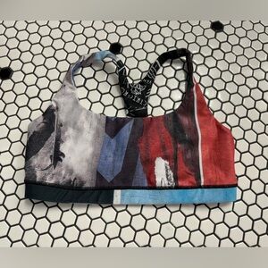 Electric & rose athletic bra size large